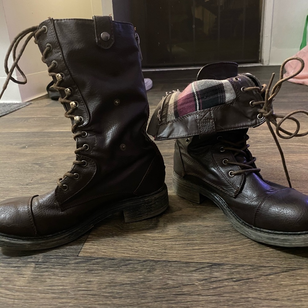 Cathy Jean Brown Combat Boots